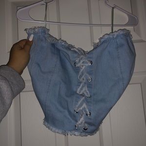 F21- DENIM TUBE TOP